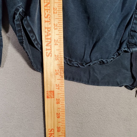 Bella Dahl Top Womens L Blue Chambray Button Up Zip Back Tencel Long Sleeve Boho - Picture 6 of 9